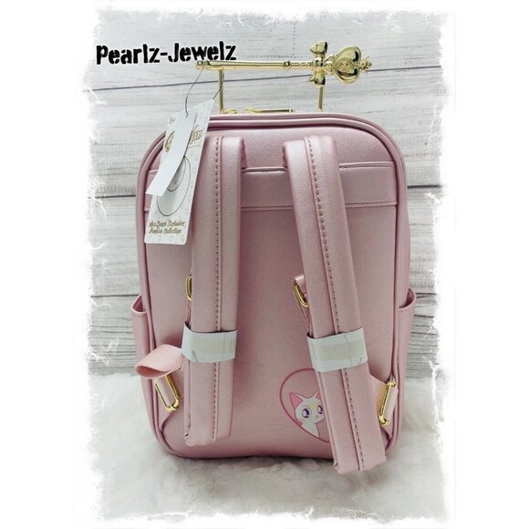 Loungefly Sailor Moon Spiral Heart Moon Rod Pink Mini Backpack BoxLunch NWT